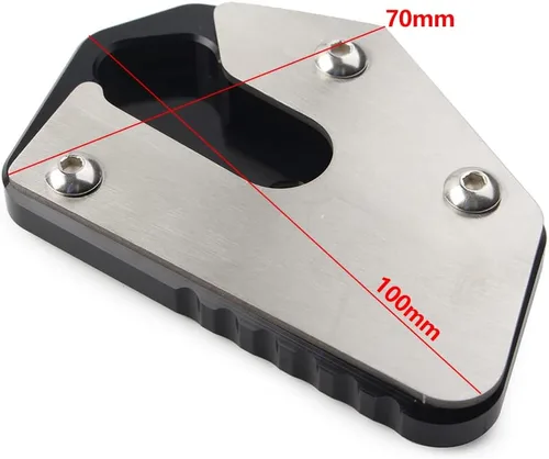 Miniatura 3 de 1 unids negro motocicleta Kickstand pie pie pie extensión pad placa de soporte para Suzuki V-STROM VSTROM DL650 650XT