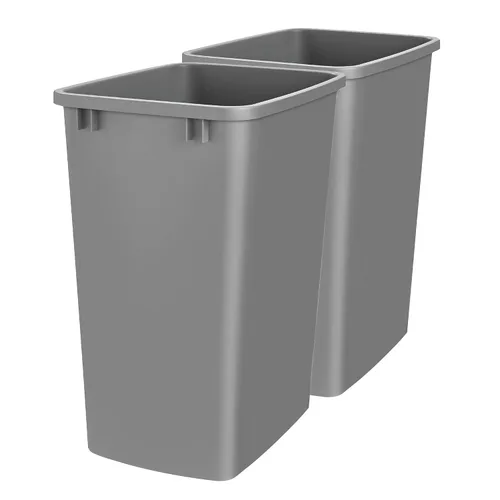 Miniatura 8 de Rev-A-Shelf Basurero de 33 L, Plateado Plata
