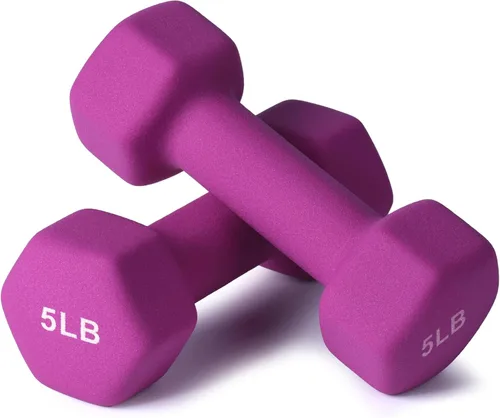 Miniatura 49 de Portzon Mancuernas de neopreno con agarre antideslizante para ejercicio de entrenamiento corporal total y tonificación muscular, compatible con 2