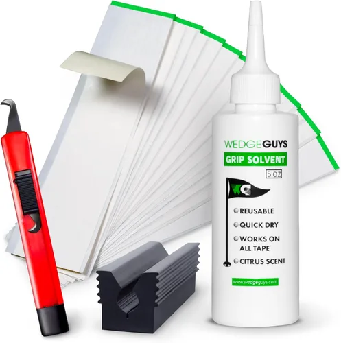 Miniatura 10 de Wedge Guys Golf Grip Kits for Regripping Golf Clubs - Professional Quality - Options Include Hook Blade, 15 or 30 Tape Strips, 5 or 8 oz Solvent
