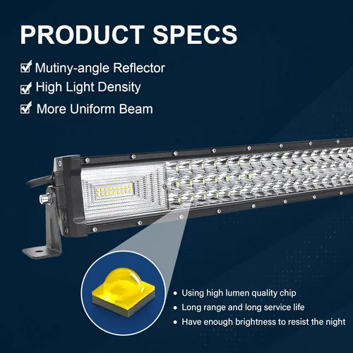 Miniatura 3 de Willpower Barra de luz LED recta de 22 pulgadas y 270 W para automóvil con control remoto estroboscópico de 12 V, kit de cables de cableado de 6000