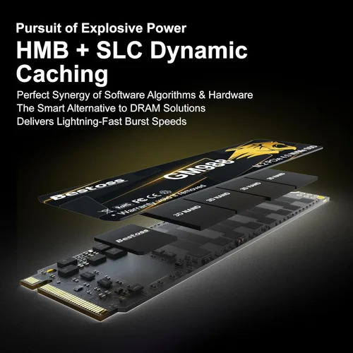Miniatura 3 de SSD NVMe M.2 2280 1TB PCIe Gen 4, hasta 7300MB/s, caché SLC y HMB, mejora para PS5/PC/portátil, diseñado para jugadores, editores de video