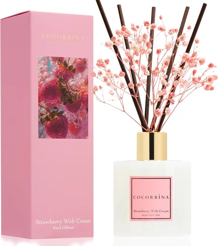Miniatura 40 de Cocorrína Juego de difusor de varillas - Difusor perfumado de rosa satinada con varillas para el hogar, difusor de varillas para decoración