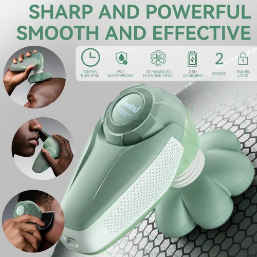 Miniatura 3 de Afeitadora de peluquería 3 en 1 para hombres, afeitadora de cabeza calva y recortadora de barba, afeitadoras eléctricas para hombre húmedo/seco IPX7