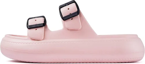 Miniatura 2 de KVbabby Sandalias de nube para niños, doble hebilla ajustable, sandalias para niñas y niños, suela gruesa, cojín de ducha antideslizante