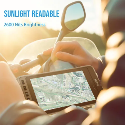 Miniatura 6 de HUGEROCK X70 Tablet Android resistente 7 pulgadas - 2600nits Tableta GPS de alto brillo para navegación de motocicleta, impermeable a prueba