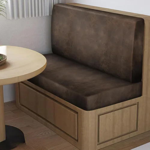 Miniatura 3 de Fundas de cojín elásticas con aspecto de cuero para caravana, fundas de cojín para asiento de cabina de caravana, protector de repuesto para sofá