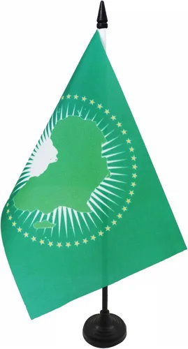 Miniatura 209 de AZ FLAG Sierra Leone Bandera de mesa 5'' x 8'' - Bandera de escritorio de Sierra Leona 21 x 14 cm - Bastón y base de plástico negro