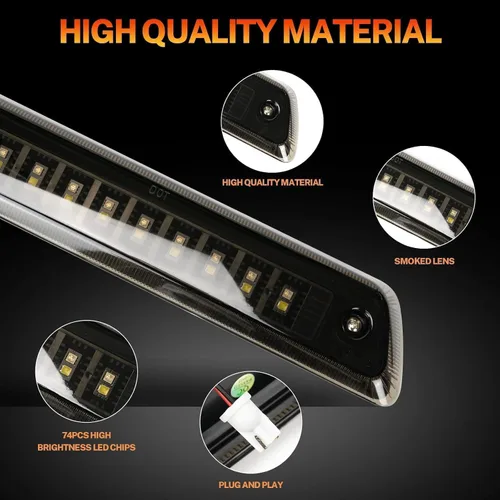 Miniatura 5 de AUTOXBERT Luz de Freno Tercera para Ford F150 2009 2010 2011 2012 2013 2014 2009-2014 Luz de Freno LED de Montaje Alto Impermeable de Tercera Luz