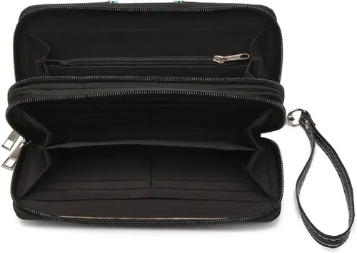Miniatura 4 de Estilo occidental primavera mariposa floral corte láser mujer cartera campo negro
