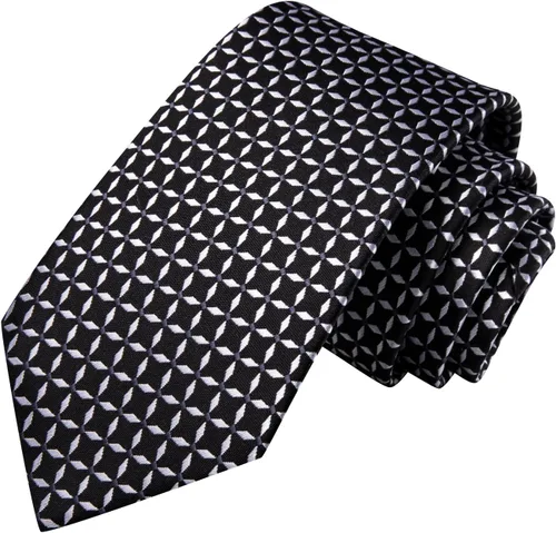 Miniatura 65 de Hi-Tie Corbata clásica de cachemira para hombre con pañuelo y gemelos a cuadros