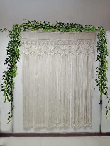 Miniatura 7 de Cortinas bohemias de macramé para puerta/puerta, divisores de habitación, 52 pulgadas de ancho x 74 pulgadas de alto
