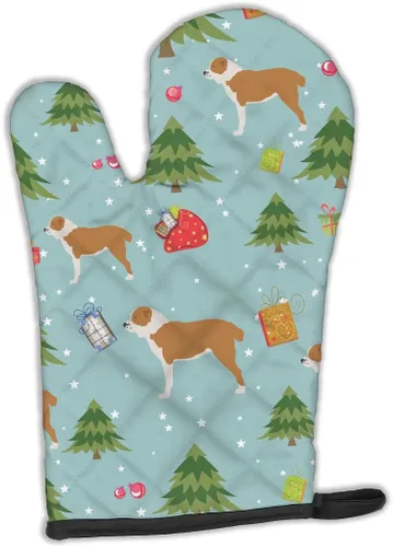 Miniatura 103 de Caroline's Treasures BB4872OVMT - Guante de horno de Navidad Affenpinscher resistente al calor, grueso para sartenes calientes y horno, manopla
