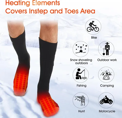 Miniatura 4 de Calcetines térmicos para hombres, calcetines térmicos con batería, calcetines de calefacción eléctrica para hombres y mujeres, para montar al aire