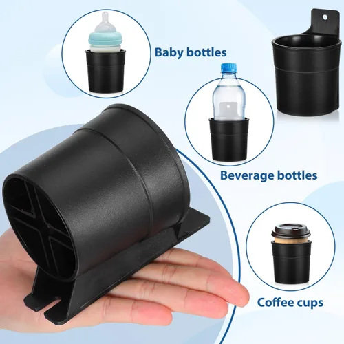 Miniatura 5 de WOONEKY Portavasos al aire libre para sillas de cine y sillas de ruedas, portabotellas, portátil, soporte para botellas de leche para bebés