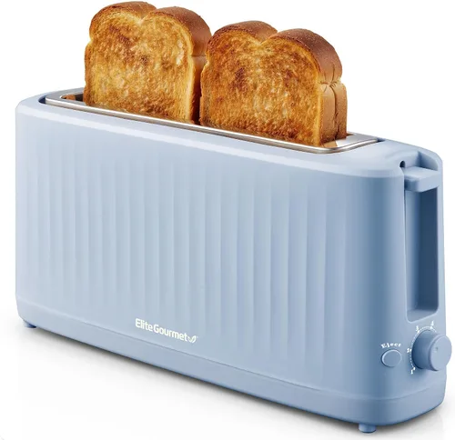 Miniatura 9 de Elite Gourmet ECT2517C SLIMTOAST™ Tostadora de 2 rebanadas, ranura larga, cuerpo de enfriamiento táctil, 6 ajustes de tostada y función