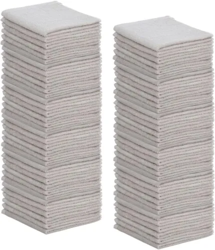 Miniatura 19 de Superio Toallas de rizo de algodón, toallas grises 100% algodón, trapos de limpieza para cuerpo y cara, toallas de spa, multiusos