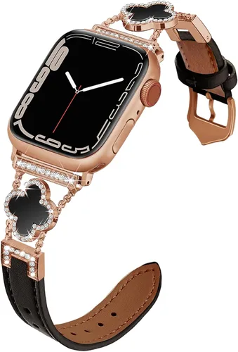 Miniatura 10 de Correa de cuero compatible con Apple Watch para mujeres de 38 mm, 40 mm, 41 mm, 42 mm, Series 10, 9, 8, SE, 7, 6, 5, 4, 3, 2, 1