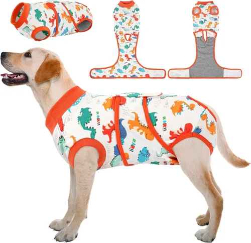 Miniatura 24 de Kuoser - Traje de recuperación para cirugía de perro, traje de recuperación suave y transpirable para perros, para esterilización femenina