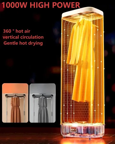 Miniatura 3 de Secadora Portátil, Mini Máquina de Cuidado de la Ropa con Control Remoto, Rápida/Fácil de Usar/Pequeña, Adecuada para Espacios Pequeños