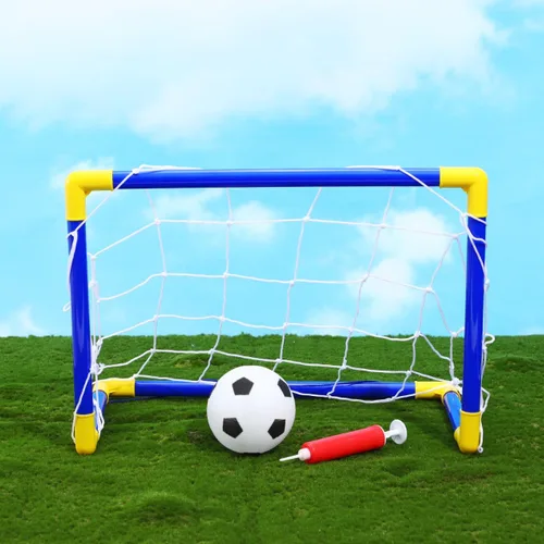 Miniatura 6 de Kisangel Mini juego de portería de fútbol para niños de 8 a 12 años, para interiores y exteriores, plegable, red de fútbol de plástico ligera