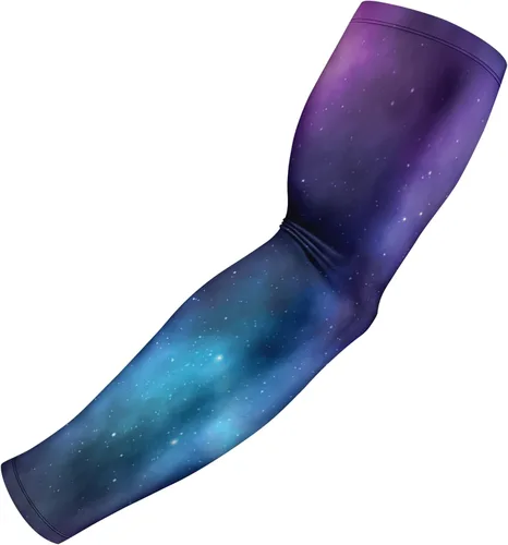 Miniatura 12 de B-Driven Sports Sleeve Pro-Fit - Manga de compresión para hombres y mujeres - Manga de brazo de baloncesto y voleibol - Individual Galaxia