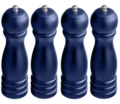 Miniatura 20 de OCS Parts Pro Series - Molinillo de pimienta de madera azul oscuro con molinillo ajustable, molinillo tradicional de sal o pimienta de 8 pulgadas