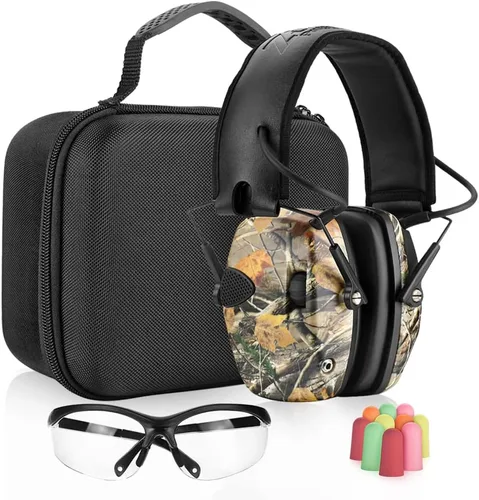Miniatura 15 de ZOHAN EM054 Electronic Ear Protection for Shooting Range with Sound Amplification Noise Reduction, Ear Muffs for Gun Range a1-Negro