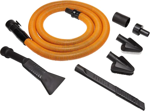 Kit de accesorios para manguera de aspiradora de 7 piezas Ridgid VT2534 para aspiradoras Ridgid de 1 1/4 pulgadas, negro