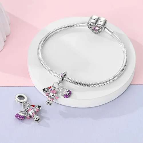 Miniatura 89 de Hapour Dijes de plata de ley 925 para pulseras, collar, joyería europea, colgante de cuentas para mujeres y madres