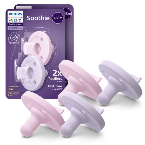 Miniatura 10 de Philips Avent Soothie - Chupetes ortodónticos para bebés, 100% de silicona, de una pieza, sin BPA, para bebés de 3 a 18 meses, verde, paquete de 4