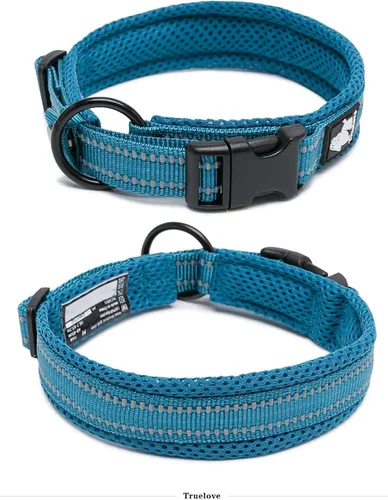 Miniatura 33 de Truelove TLC5011 - Collar para perro reflectante con hebilla Duraflex de alta calidad, cincha de nailon de alta calidad, sin estrangulamiento, Negro
