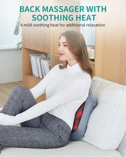 Miniatura 5 de Nekteck Masajeador de cuello y espalda Shiatsu con calor calmante y bolsa de almacenamiento Shiatsu masajeador de pies