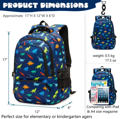 Miniatura 2 de BLUEFAIRY Mochilas infantiles para niñas y niños, regalos de regreso a la escuela para niños, primaria, primaria, escuela secundaria, Azul marino