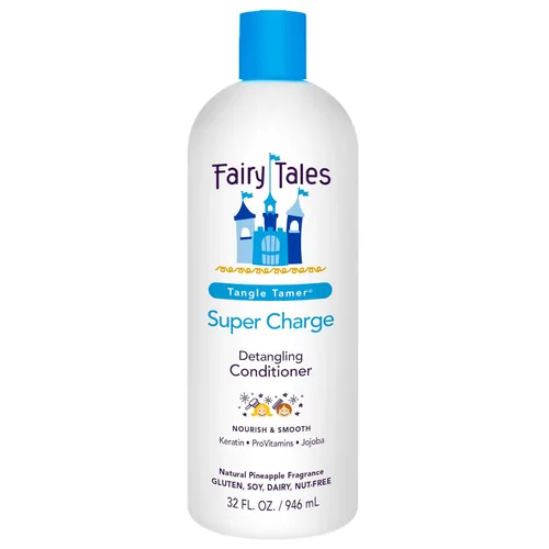 Fairy Tales Tangle Tamer Super Charge - Acondicionador desenredante para niños, sin parabenos, sin sulfatos, sin gluten, sin nueces, 32 onzas