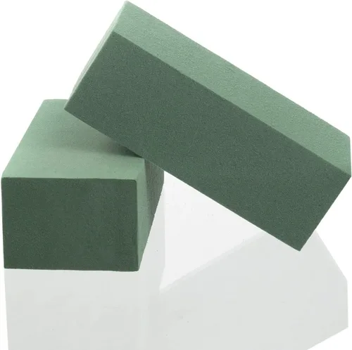 Paquete de 2 bloques de espuma floral (9 x 4.3 x 3.1 pulgadas) para arreglos florales, espuma de floristería húmeda y seca para flores frescas o