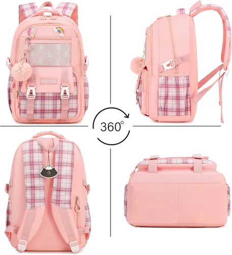 Miniatura 3 de AO ALI VICTORY Mochila escolar para laptop de 15.6 pulgadas, linda mochila escolar para niños, mochila universitaria primaria, bolsas grandes