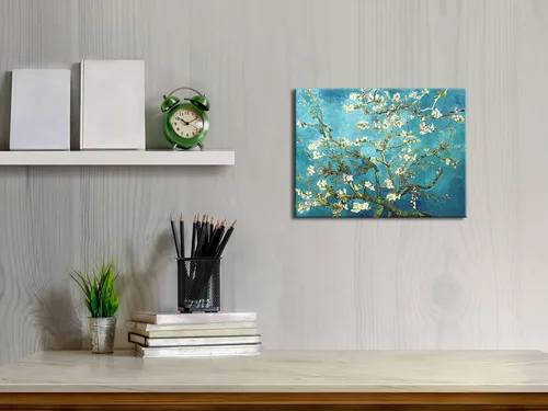 Miniatura 2 de Pyradecor Modernas pinturas al óleo famosas de flor de almendra, impresiones en lienzo de Van Gogh, cuadros florales sobre lienzo, arte de pared
