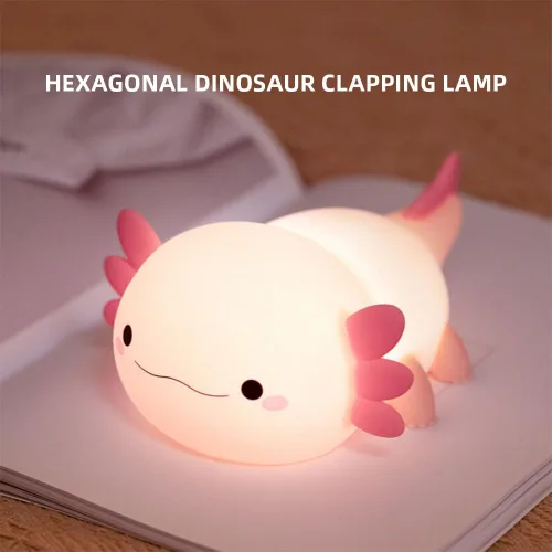 Miniatura 2 de IFTHFOUR Luz Nocturna de Axolotl – Linda Lámpara Recargable y Ajustable de Silicona, Decoración Kawaii para Habitación de Niños Niñas y Niños