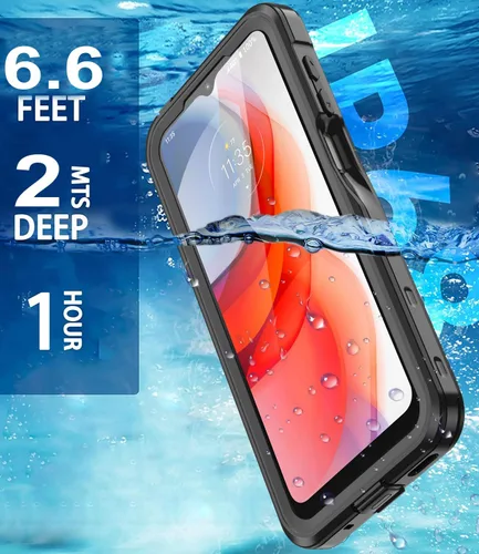 Miniatura 3 de Funda impermeable para Motorola Moto G Play 2024 con protector de pantalla integrado, cuerpo completo bajo el agua, a prueba de polvo, a prueba