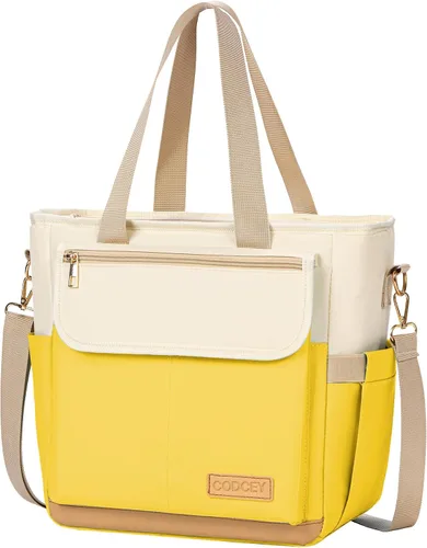 Miniatura 9 de Lonchera Bolsa de Almuerzo para Mujeres, Bolsa Térmica de Almuerzo a Prueba de Fugas para Mujeres, Bolsas Grandes de Almuerzo Tipo Tote para Adultos
