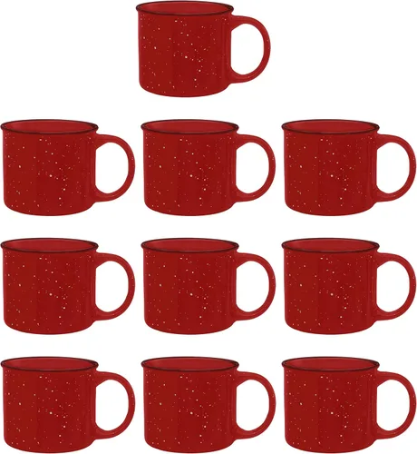 Miniatura 24 de DISCOUNT PROMOS Tazas de café personalizadas de cerámica para fogata, 13 onzas, juego de 10/50/100, paquete personalizado a granel, perfecto