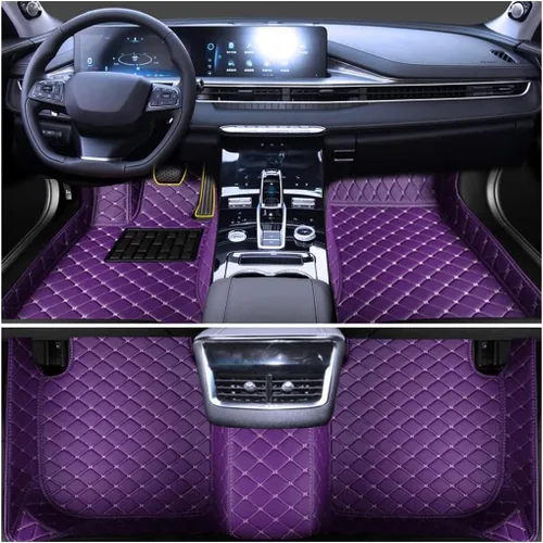 Miniatura 40 de Personaliza las alfombrillas de cuero de lujo de protección para todo tipo de clima para automóviles, SUV y camiones según el modelo automotriz beige