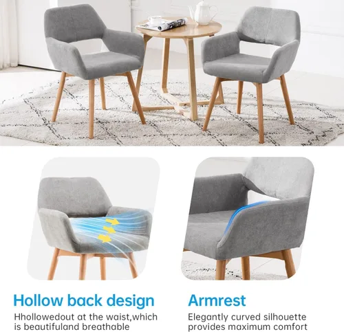 Miniatura 4 de Sillas modernas para comedor con patas de madera maciza, para sala, comedor