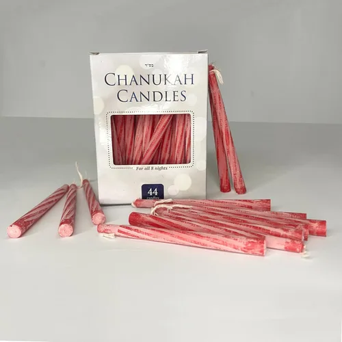 Miniatura 3 de jewFadz Chanukah - Velas regulares de color rojo para menorá, celebraciones tradicionales judías de Hanukkah, caja individual de 44 velas