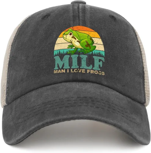 Miniatura 9 de Sombrero de ranas Hombre I Love Frogs Sombrero Hombres Gorra de béisbol Gorras ajustables