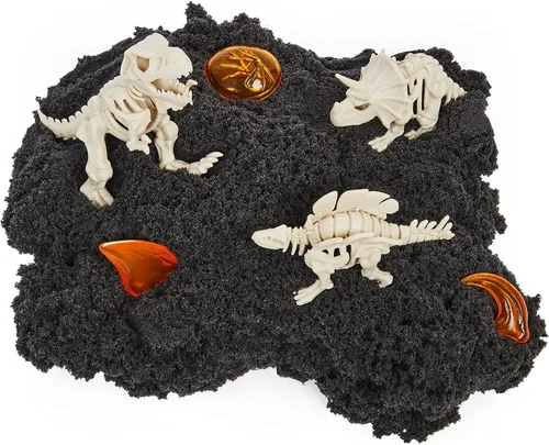Miniatura 4 de Kinetic Sand, Dino XCavate - Paquete de 3, hecho con arena natural, juguetes sensoriales de arena para niños a partir de 6 años