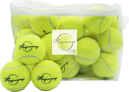 Magicorange Pelotas de tenis, paquete de 60 pelotas de tenis de entrenamiento avanzado, pelotas de práctica, pelotas de juego para perros y Verde