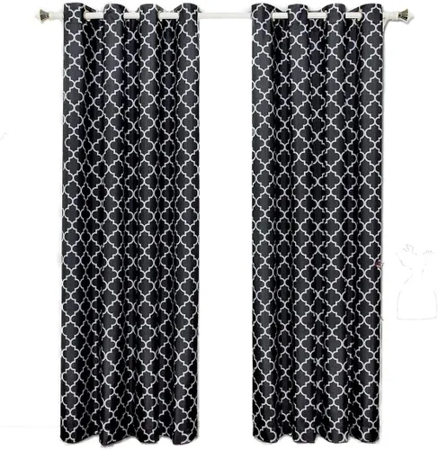 Miniatura 5 de Panel de cortina Meridian Blackout para ventana, par de paneles/conjunto de 2, por Royal Hotel