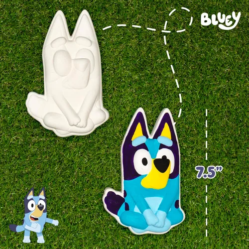 Miniatura 2 de Horizon Group USA Pinta tu propio kit de piedra de cerámica, artes y manualidades para niños, niños pequeños y adultos, Bluey